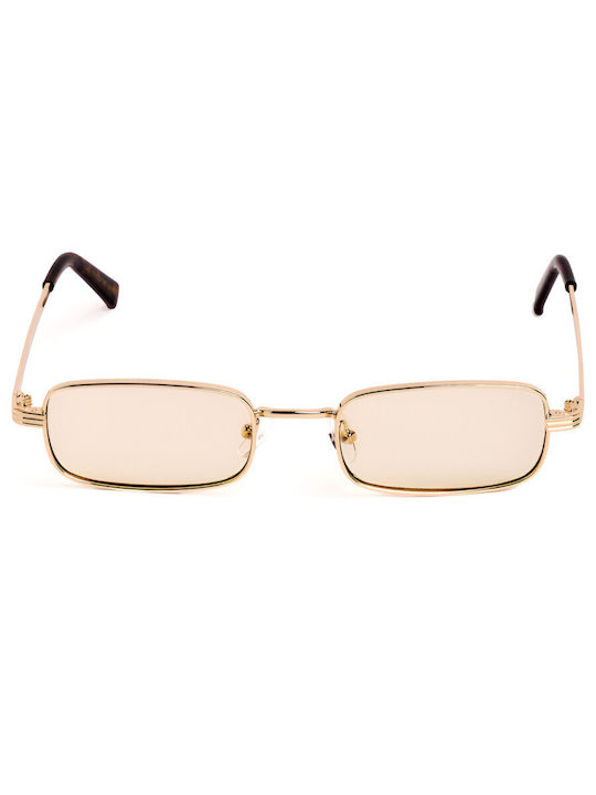 AV Sunglasses Cali Unisex Sunglasses with Beige Metal Frame and Beige Lens 128-BEIGE
