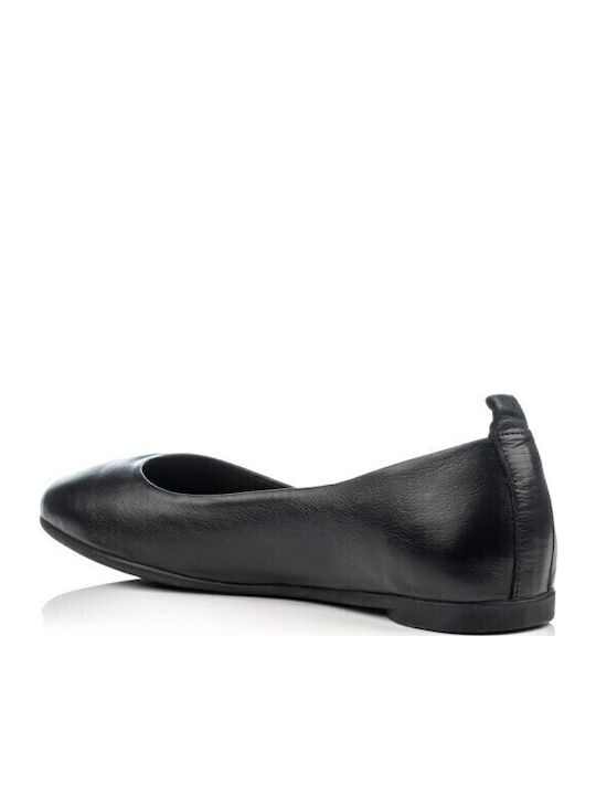 Leather Ballerinas Black
