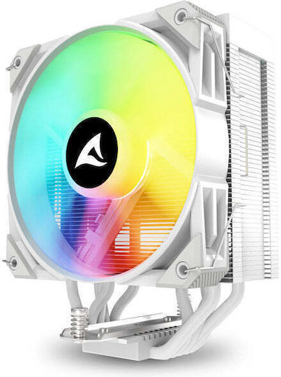 Sharkoon A50 Ψύκτρα Επεξεργαστή για Socket AM4/AM5/1200/115x/1700 με RGB Φωτισμό Λευκή