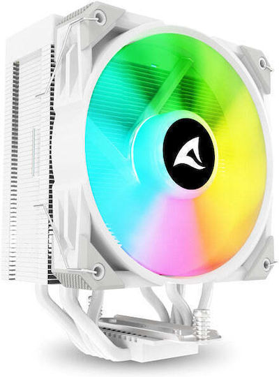 Sharkoon A50 Ψύκτρα Επεξεργαστή για Socket AM4/AM5/1200/115x/1700 με RGB Φωτισμό Λευκή