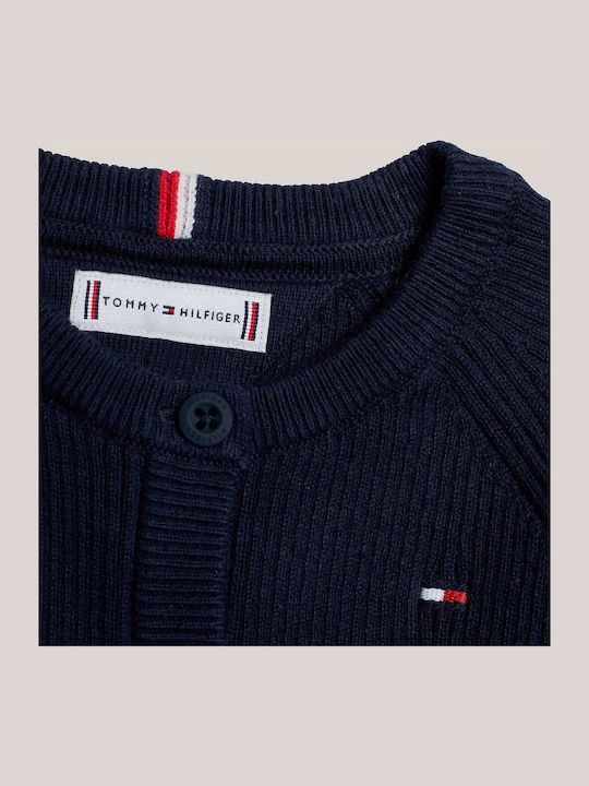 Kids Cardigan Knitted Dark Blue Essential