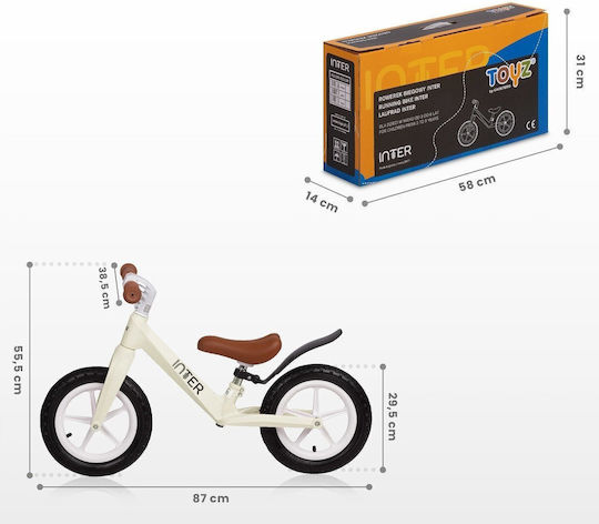 Toyz Παιδικό Ποδήλατο Ισορροπίας Exter Rubber Πράσινο