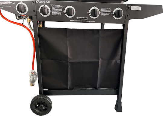 Gas Grill with 4 pcs 10kW and Side Burner