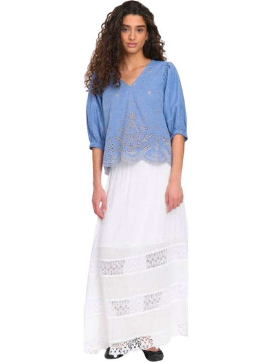 Damen Bluse Medium Blue