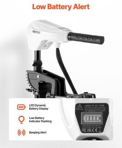 Vevor Electric Outboard Engine with Thrust 86lbs