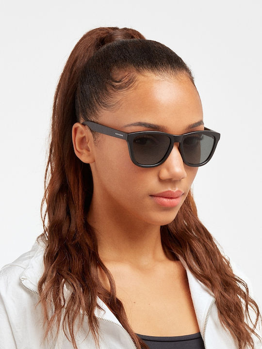 Hawkers Unisex Sunglasses with Black Frame and Black Polarized Lens