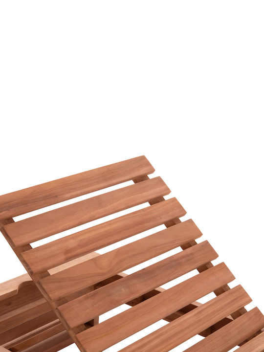 Ξαπλώστρα Ξύλινη Zizel Μπεζ 200x71x30εκ.