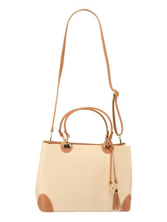Leder Damenhandytasche Beige