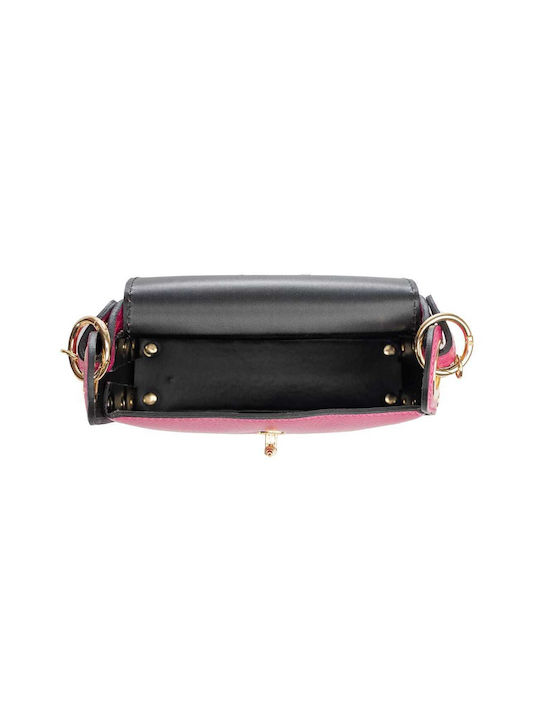 Leder Damentasche Schultertasche Fuchsie