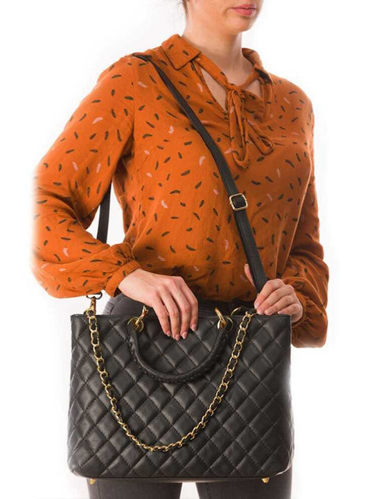 Leder Damenberufstasche Schwarz