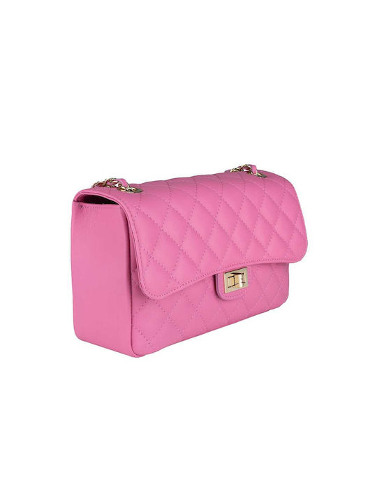 Leder Damen Handtasche Fuchsie