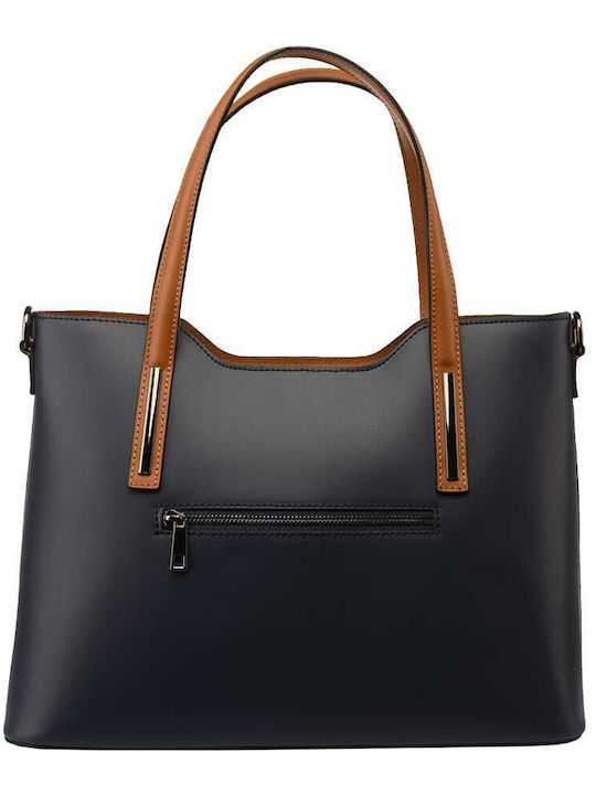 Leder Damentasche Handtasche Marineblau