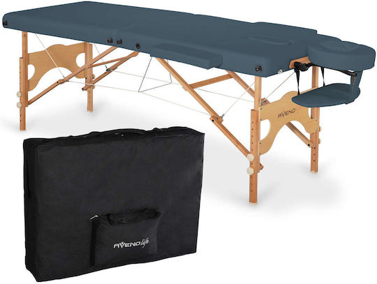 Habys Aura Matt Touch K102 Wooden Portable Blue Massage and Physiotherapy Bed 184x64cm
