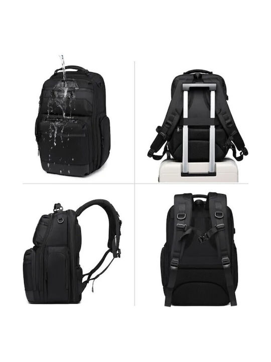 Ozuko Backpack Αδιάβροχο Μαύρο