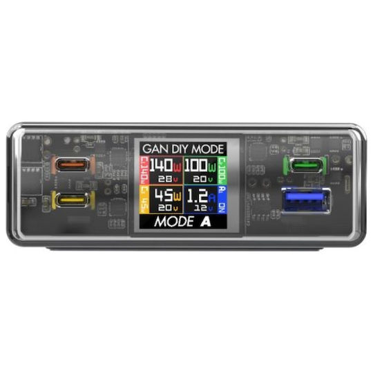 4Smarts Βάση Φόρτισης με Θύρα USB-A και 3 Θύρες USB-C 300W Power Delivery σε Γκρι χρώμα (Lucid)