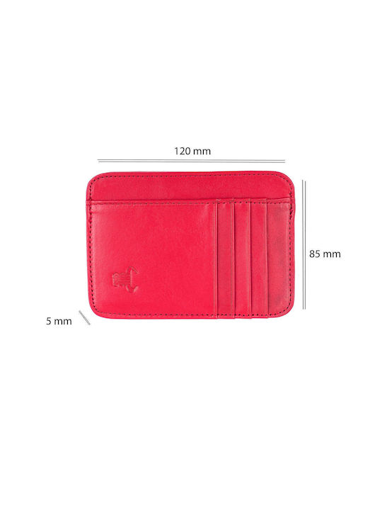 Leather Men's Wallet Cards Red