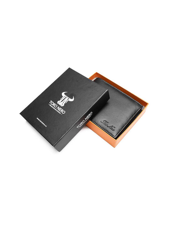 Δερμάτινο Ανδρικό Πορτοφόλι Καρτών με RFID Μαύρο