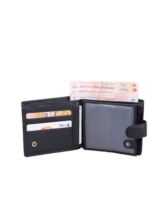 Set Leather Men's Wallet Black
