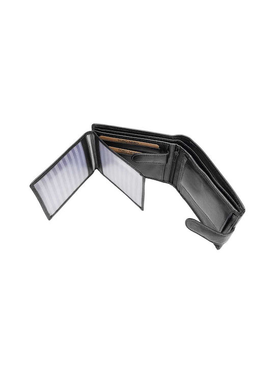 Set Leather Men's Wallet Black