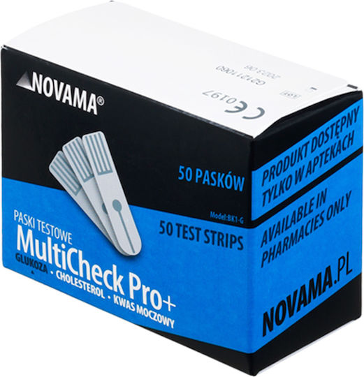 Pachet Dispozitiv 3 În 1 Măsurare Glucoză Colesterol Acid Uric Novama Multicheck Pro + Teste Colesterol Teste Glucoză Teste Acid Uric
