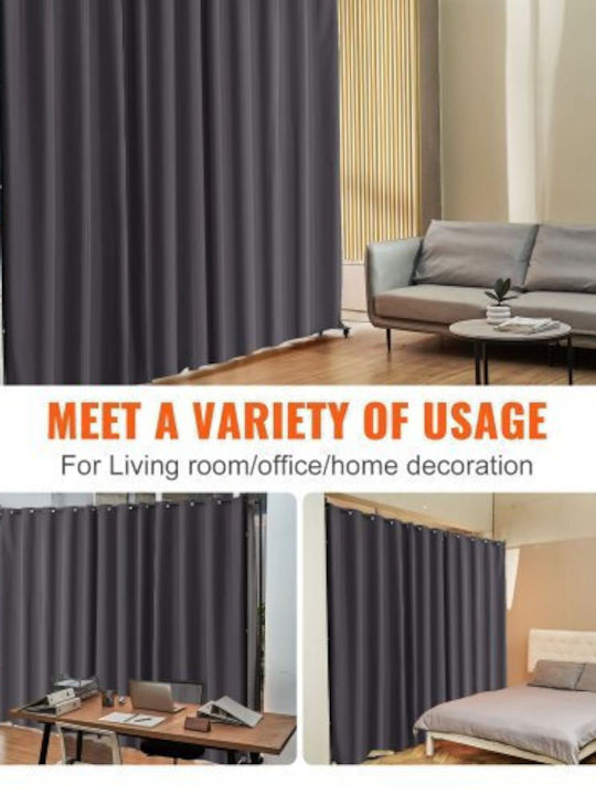 Vevor Portable Room Divider Wheels Gray Privacy Screen Blpf96120incwmuxev0