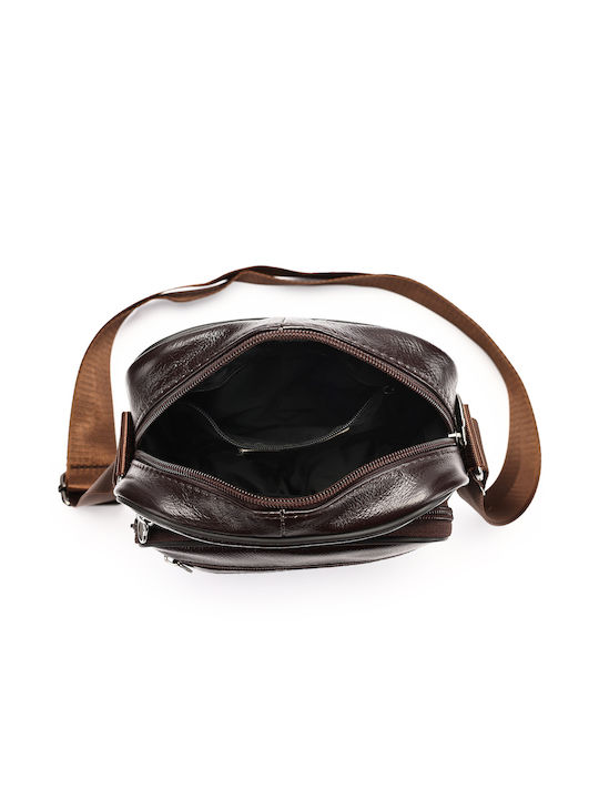 Piele Geantă pentru bărbați De umăr / tip crossbody Maro