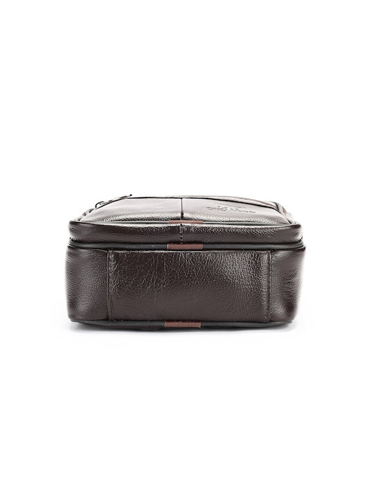 Piele Geantă pentru bărbați De umăr / tip crossbody Maro