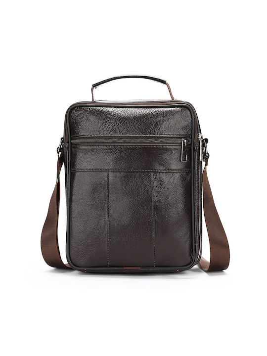 Piele Geantă pentru bărbați De umăr / tip crossbody Maro