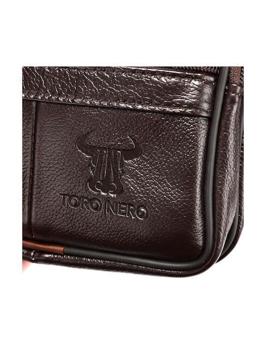 Piele Geantă pentru bărbați De umăr / tip crossbody Maro