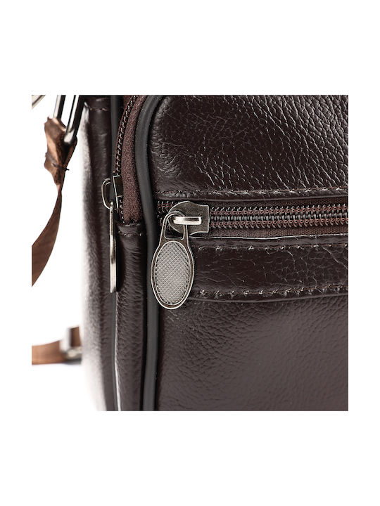 Piele Geantă pentru bărbați De umăr / tip crossbody Maro