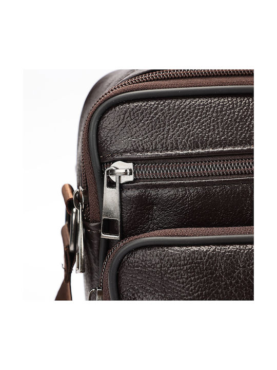 Piele Geantă pentru bărbați De umăr / tip crossbody Maro