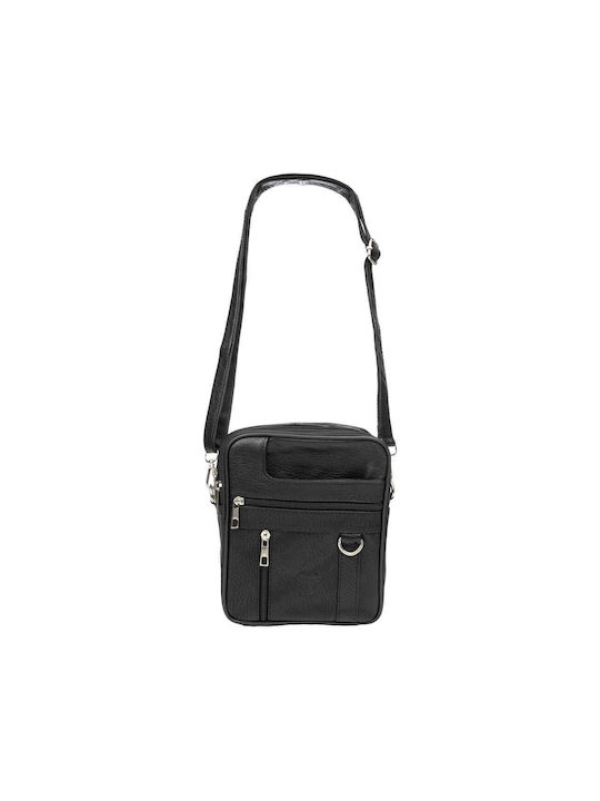 Piele Geantă pentru bărbați Umăr / Crossbody Neagră