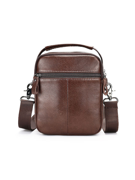 Leder Herrentasche Schulter / Crossbody Braun
