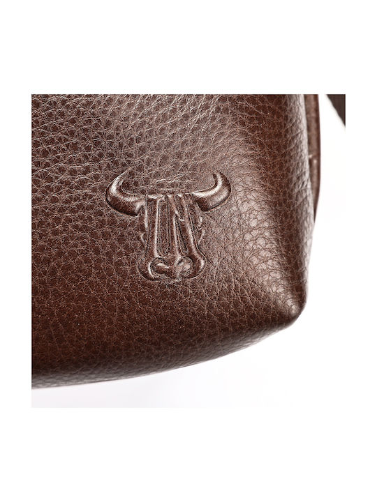 Leder Herrentasche Schulter / Crossbody Braun