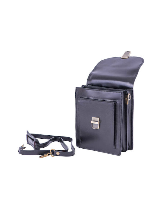 Piele Geantă pentru bărbați De umăr / tip crossbody Neagră