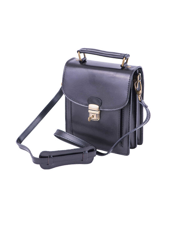 Piele Geantă pentru bărbați De umăr / tip crossbody Neagră