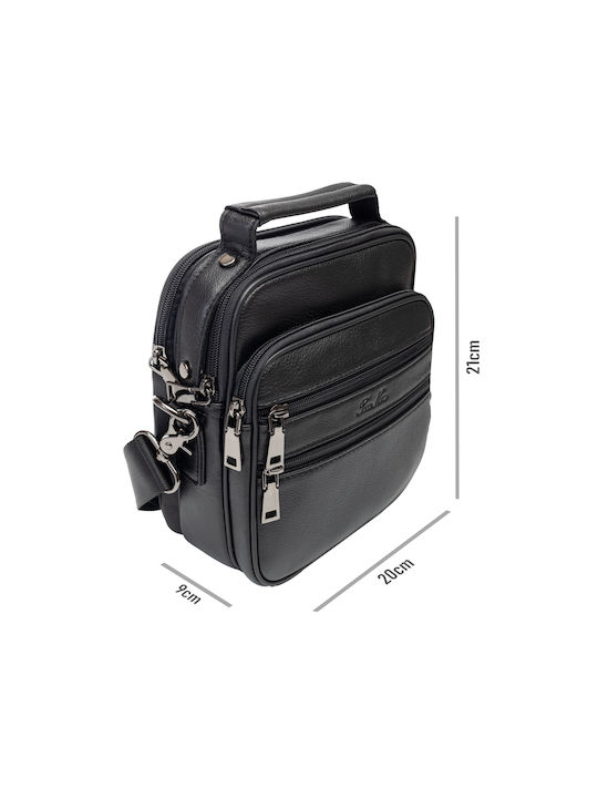 Piele Geantă pentru bărbați De umăr / tip crossbody Neagră