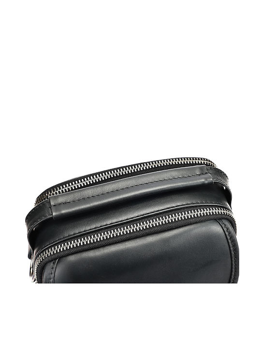 Piele Geantă pentru bărbați De umăr / tip crossbody Neagră