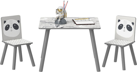 Kids Table and Chairs Set Gray Zonekiz