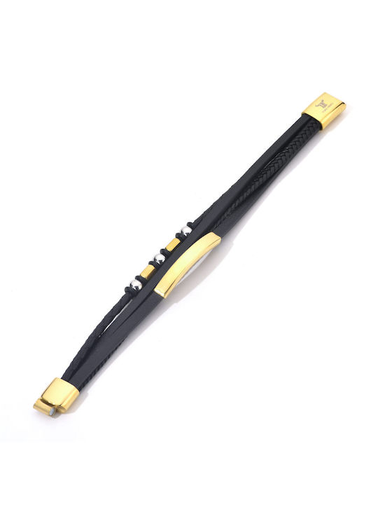Toro Nero Brățară Pentru Bărbați Din Piele 21cm