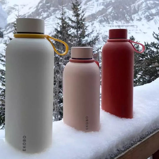 Ekobo Μπουκάλι Θερμός Ανοξείδωτο BPA Free 500ml Ivory με Θηλιά