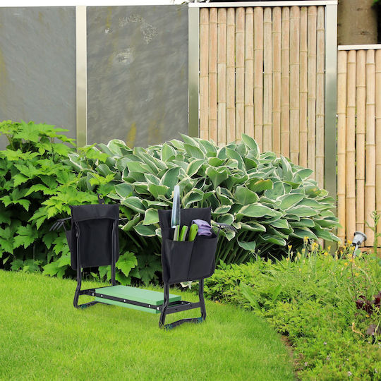 Garden Chair Knee Cushion Black-green