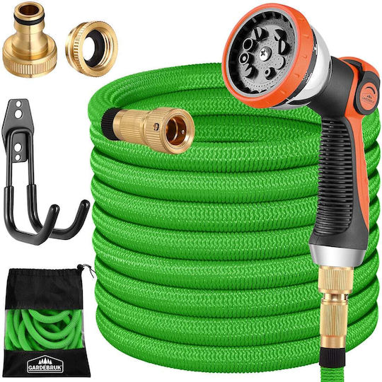 Garden Hose Gardebruk Green 22m Flexible Spray Head 10 Functions