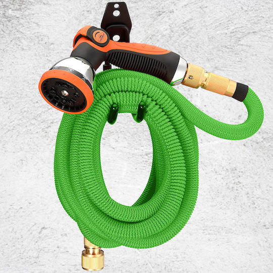 Garden Hose Gardebruk Green Length 30m Flexible Spray Head 10 Functions