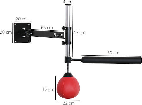 HomCom Leather Speed Punching Bag Red