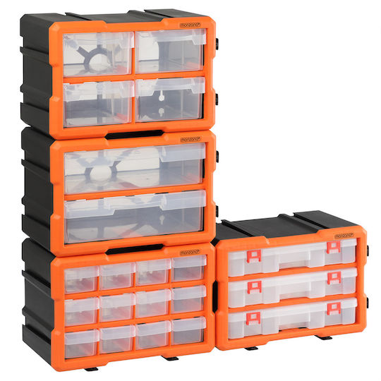 Monzana Kleinteile-Organizer 72 Fächer 29,5 x 19,5 x 16 cm