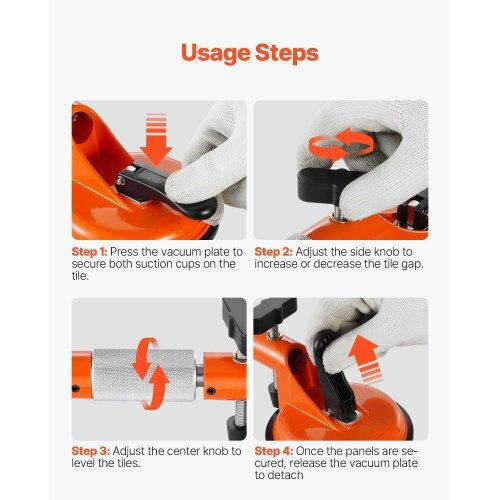 Vevor Aluminum Single Work Suction Cup 127mm with Max Lifting Weight 50kg