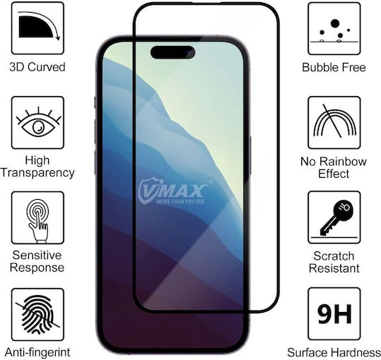 Vmax 9D Tempered Glass (Redmi Note 13 4G)