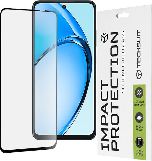 Techsuit Full Glue Full Face Tempered Glass Μαύρο (Oppo A60)