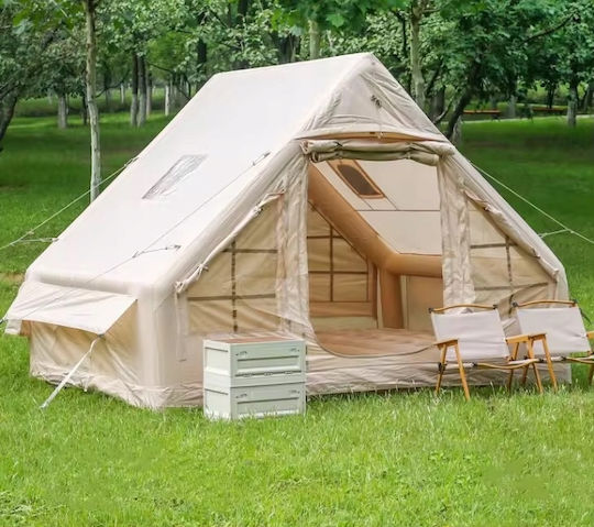 Tabelul Oțel pentru Camping Pliabil 120x90x45cm Maro